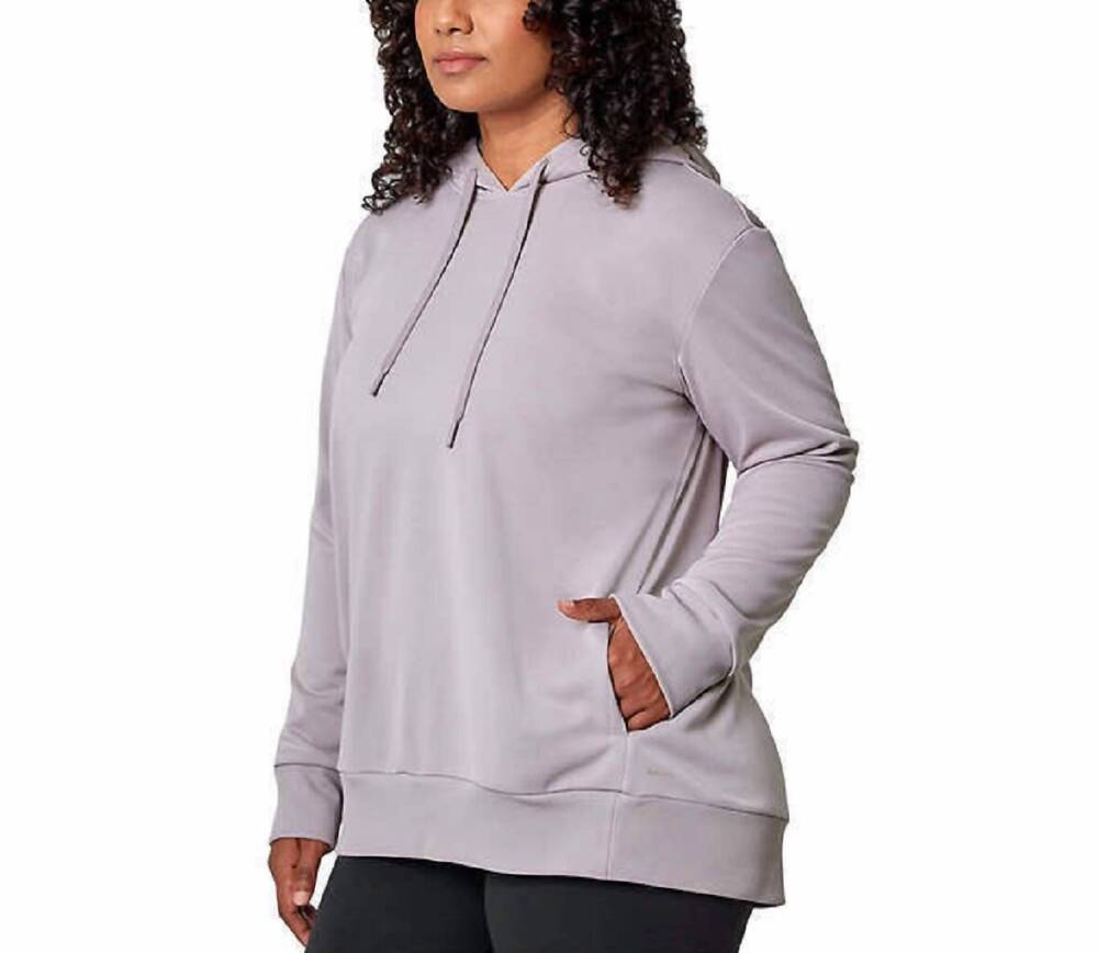 NEW MONDETTA women's hooded pullover in gull gray
